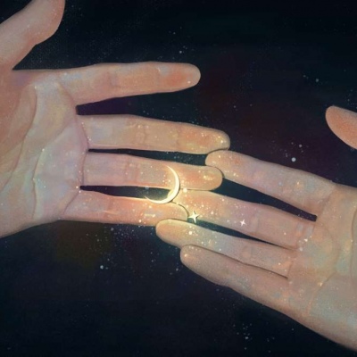插画/你掌心流转的温柔，是我牵不到的宇宙/作者/咸鱼中下游 ​