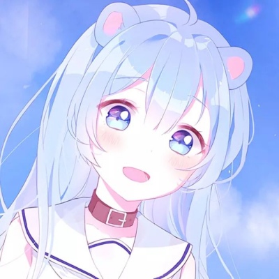 白米  优质蓝色系动漫少女头像