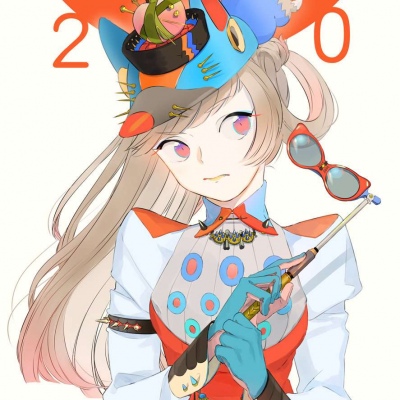 二次元/女/彩虹般的梦幻配色，插画师問七笔下的女孩子梦幻又美好