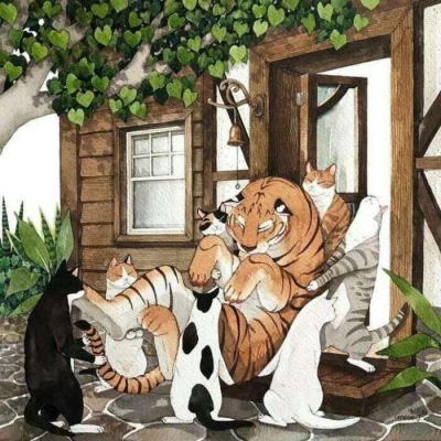 白灏宇:动漫头像/猫和老虎/愿你活的通透，拎得清轻重，辩的明是非