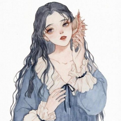 江孑 手绘唯美二次元女生头像 如果很难过 那就哭出来吧