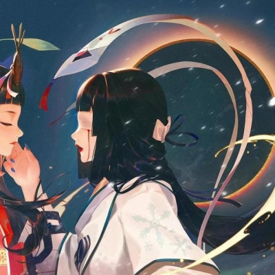 江孑 唯美手绘闺蜜女头