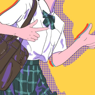 闺蜜团头8人动漫部位手绘头像