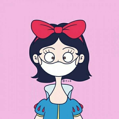 戴口罩的迪士尼公主头像。来袭～～