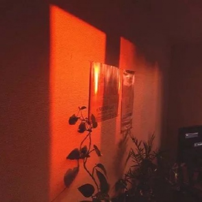 橘色系朋友圈壁纸/早起真的能做很多事，比如说睡他个回笼觉.