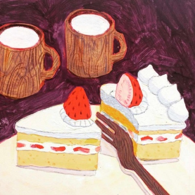 宋知意/ins手绘可爱背景图   生活的目标是快乐