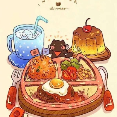 陈川:热搜插画'可爱'食物 源dt 侵删