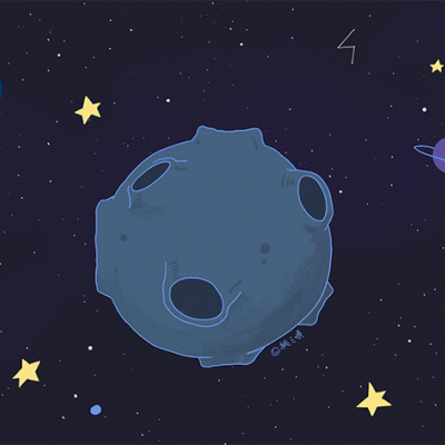 治愈背景图｜不睡觉的小朋友可是会被月亮先生拉去发展的喔✨