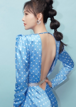 秦岚露背礼服图片高清手机壁纸图片