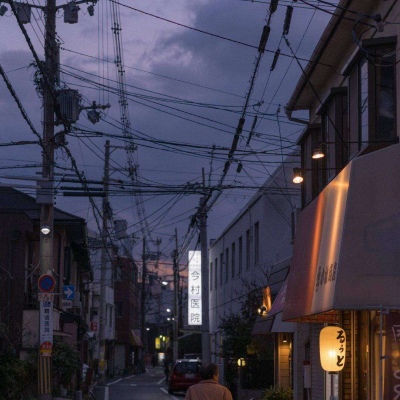 暗色系街景唯美背景图 客桥