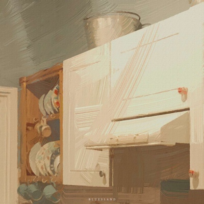 江淮：油画风复古家居摄影背景图/一人居