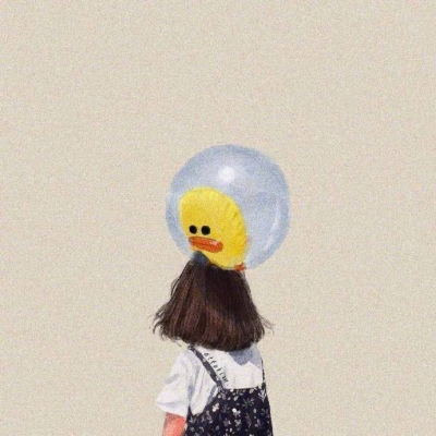 手绘女生背影闺蜜头像♡念七