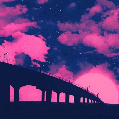 祁安辞：紫色系深夜动漫背景图/耳机是人类的避难所，音乐是心脏的救命丸