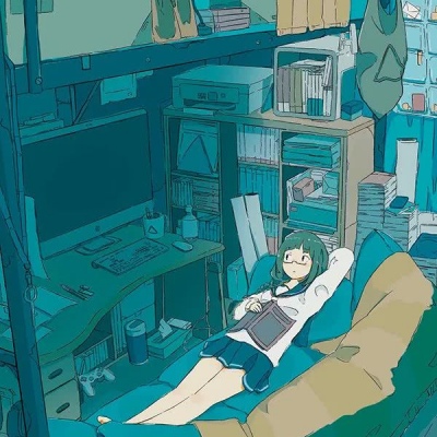 一组卡通少女人物插画