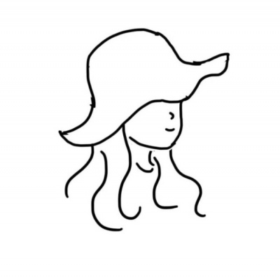 手绘简笔画女生微信头像