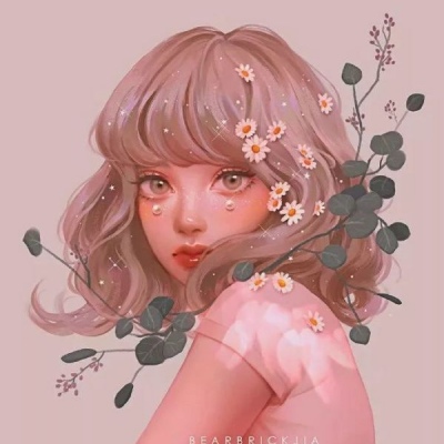 一组唯美卡通女生人物插画 插画师:karmen Loh
