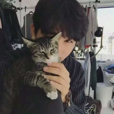 个性男头.  有猫有你