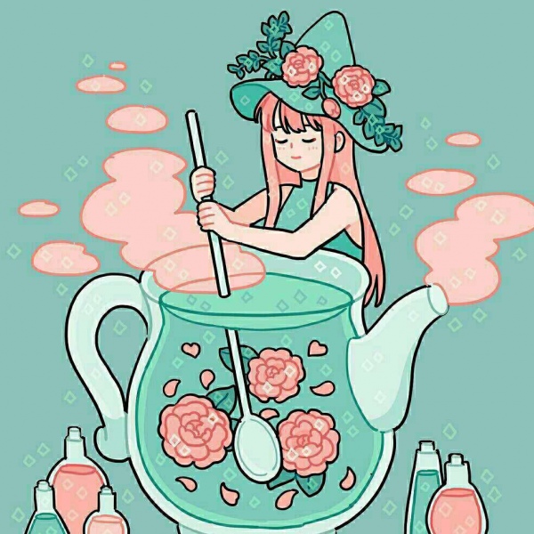 千鹤/唯美清新/杯中女壁纸/初次见你的时候，没想到会这般喜欢