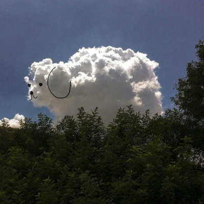 可爱天空云朵图 你来人间一趟 要看看太阳。