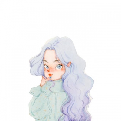 苏柒:手绘可爱女孩头像卡通版