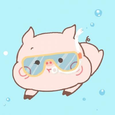 江煜/可爱卡通猪猪头像  生活不易猪猪不气.