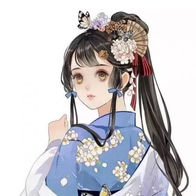 陆川泫 古风白底唯美意境团头/常是闻君山南我亭西,各抖襟上雨