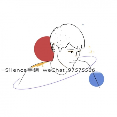 林知晚  手绘黑白动漫头像