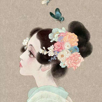 古风女生头像：插画作品《词牌美人》作者：尧立