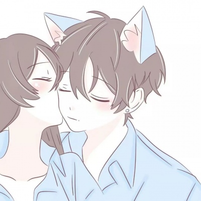 手绘清新情侣头像