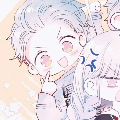 陆川泫 一对两张可爱手绘动漫情侣头像