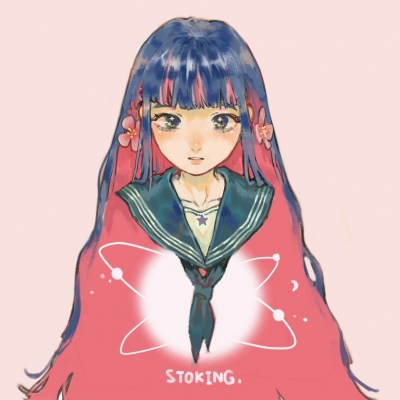 唸 原宿风女生动漫卡通手绘头像