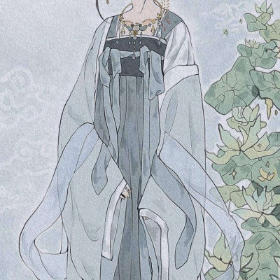 正月：动漫古风部位女头  君如参星我如商，此去一隔两相望