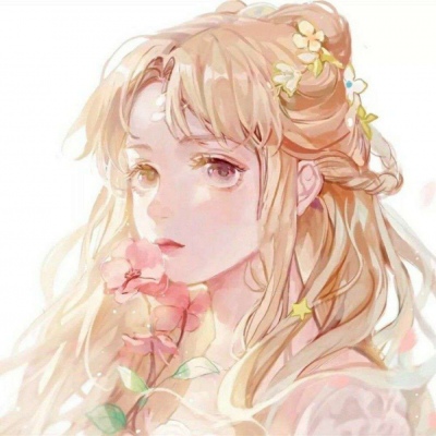超少女的小清新头像/少女黄头发头像/温柔/