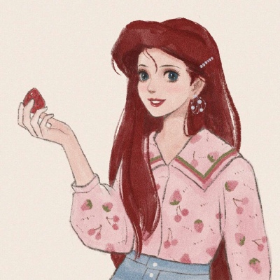 宋知意/迪士尼公主ins手绘可爱头像  你是我的在劫难逃