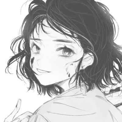 江孑 黑白丧系伤感手绘女头