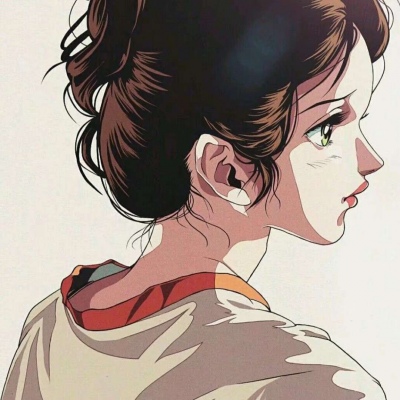 手绘复古女生头像/偷偷厉害 万物皆可期待