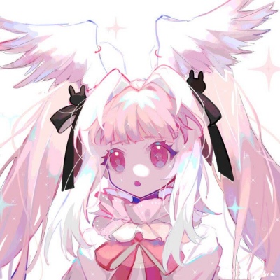 池乔：渐变色发系少女独一无二靓女手绘头像