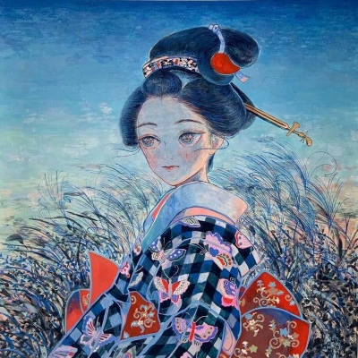 今日插画：独特油画风再也不怕撞头像  画师：Makita Haruka ​