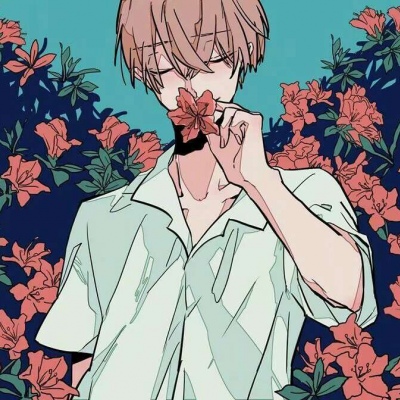 今日插画推荐：花与少年的碰撞  插画师：カンカラナシ ​​​​