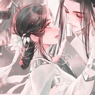 唐崎夜雨 唯美手绘古风情侣头像