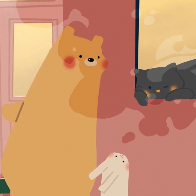 池乔：一对两张热恋情侣人物兼可爱动物幻想情头