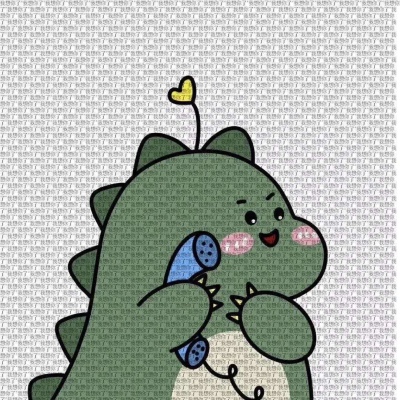 可爱小恐龙情侣头像。