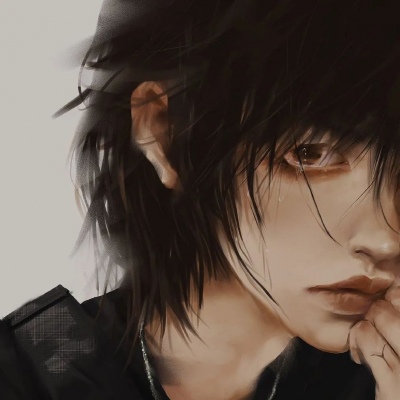 江孑 ins酷帅气冷漠风手绘男生头像