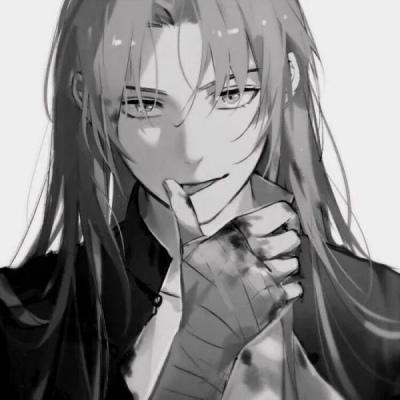 江淮：酷帅气手绘黑白古风男生头像