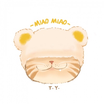 手绘卡通猫咪情侣头像 ?