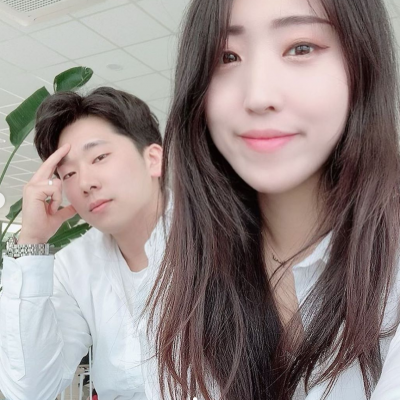 韩国真人情侣头像 主页有我v