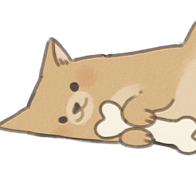 一对可爱的手绘卡通情头 汪与喵