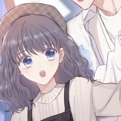 江孑 一对两张可爱手绘二次元甜蜜情头