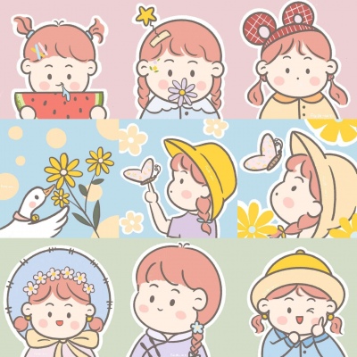 小颖α 动漫简笔头像 转自微博: @Faith-wy-