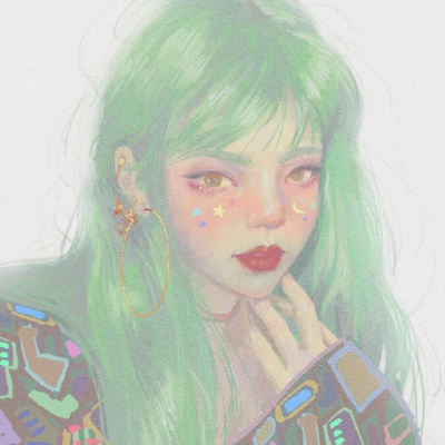 动漫女生精致手绘头像